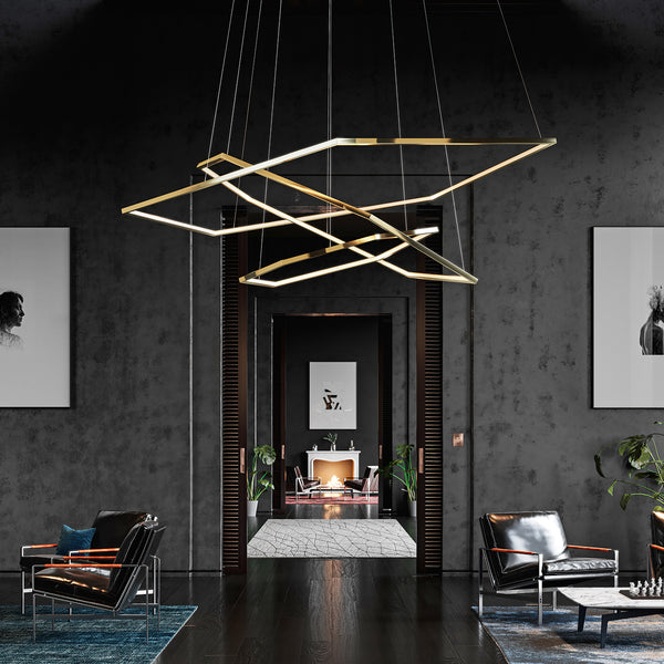 Geometric hex 2025 led pendant