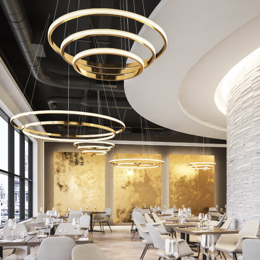 Lahti Triple | Circular Modern Chandelier | Bespoke Luminaire - Cameron ...