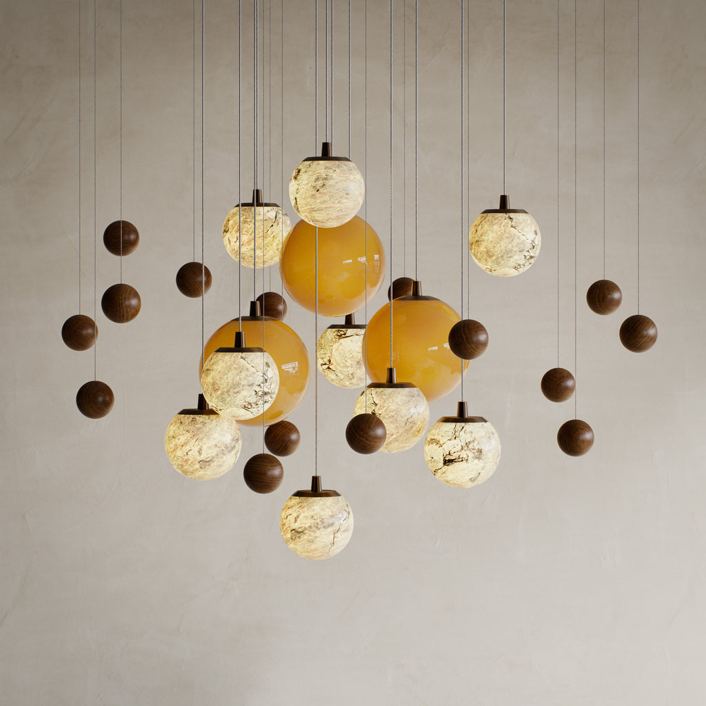 Pilvi | Sculptural Glass Chandelier | Statement Lighting - Cameron ...